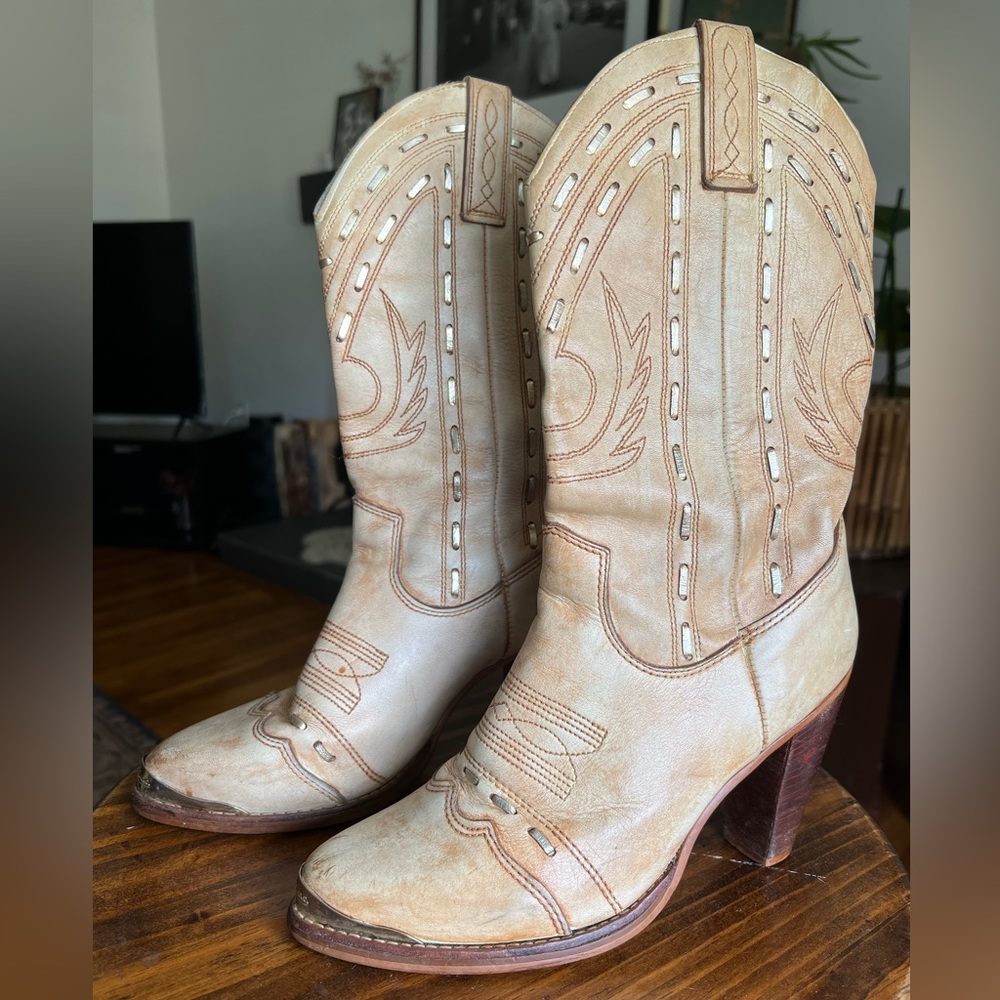 Vintage 80s Zodiac Cowboy Boots